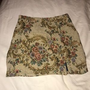 multicolored mini skirt